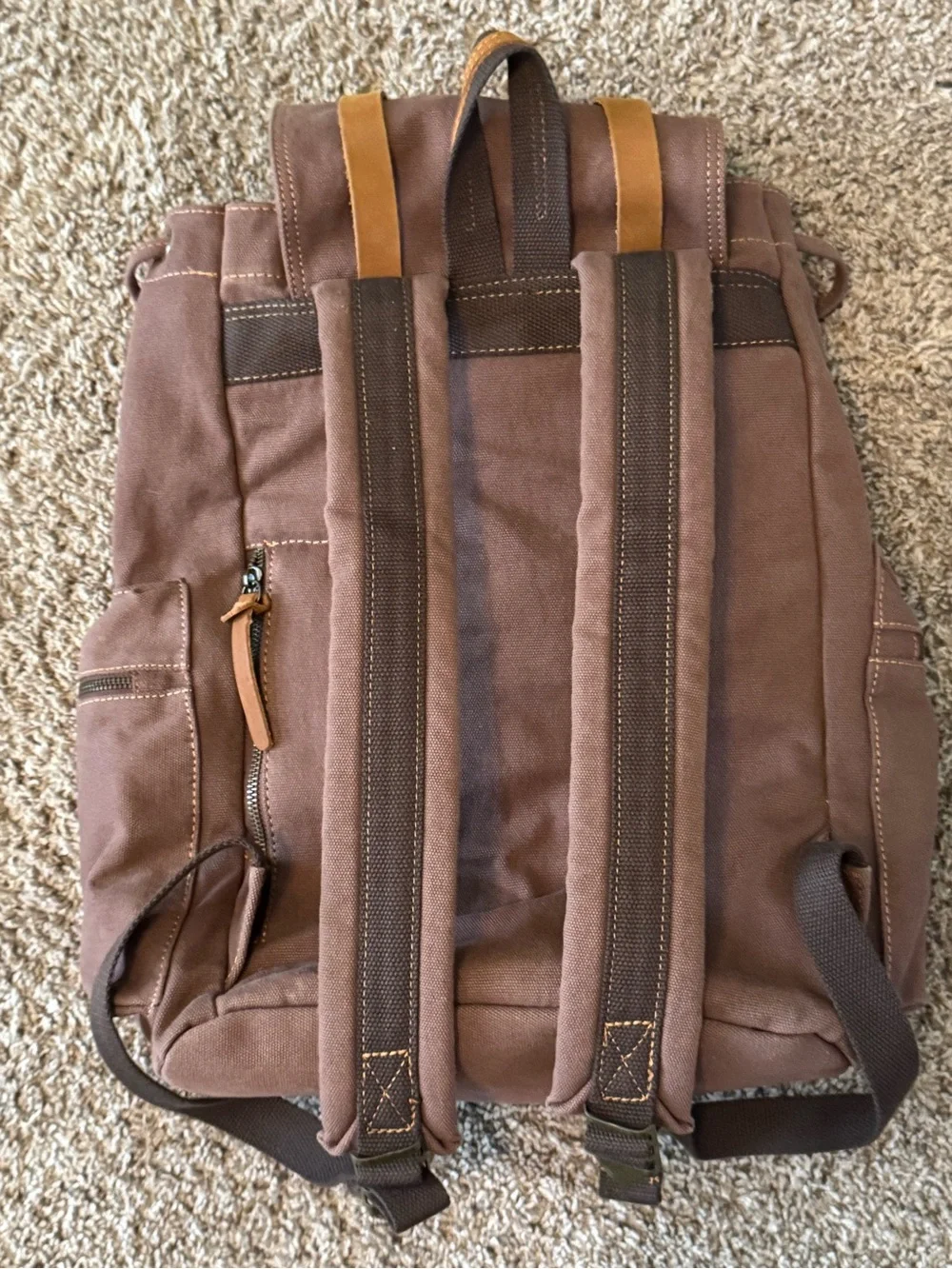 GEARONIC Vintage Canvas Backpack - Brown/Coffee